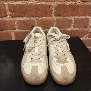 Puma White and Tan Women's Sneakers